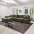 Colțar extensibil dumonde cu ladă de depozitare Loana XL Vibe Olive 335x185 cm