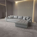 Colțar extensibil dumonde cu ladă de depozitare Loana XL Enjoy Gri II 335x185 cm