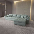 Colțar extensibil dumonde cu ladă de depozitare Loana XL Enjoy Mint II 335x185 cm