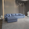 Colțar extensibil dumonde cu ladă de depozitare Loana XL Enjoy Albastru 335x185 cm