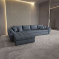 Colțar extensibil dumonde cu ladă de depozitare Loana XL Enjoy Antracit 335x185 cm