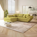 Colțar extensibil dumonde cu ladă de depozitare Loana Enjoy Green 270x185 cm