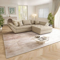Colțar extensibil dumonde cu ladă de depozitare Loana Enjoy Camel II 270x185 cm