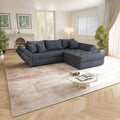 Colțar extensibil dumonde cu ladă de depozitare Loana Enjoy Antracit II 270x185 cm