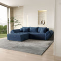 Colțar extensibil dumonde cu ladă de depozitare Loana Zoom Blue 270x185 cm