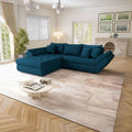 Colțar extensibil dumonde cu ladă de depozitare Loana Enjoy Petrol 270x185 cm