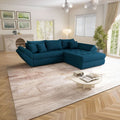 Colțar extensibil dumonde cu ladă de depozitare Loana Enjoy Petrol II 270x185 cm