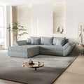 Colțar extensibil dumonde cu ladă de depozitare Loana Zoom Grey 270x185 cm