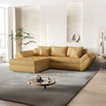 Colțar extensibil dumonde cu ladă de depozitare Loana Zoom Mustar 270x185 cm