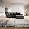 Colțar extensibil dumonde cu ladă de depozitare Loana Magma Black 270x185 cm