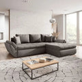 Colțar extensibil dumonde cu ladă de depozitare Loana Enjoy Kaki 270x185 cm