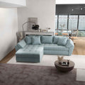 Colțar extensibil dumonde cu ladă de depozitare Loana Ambience Mint 270x185 cm