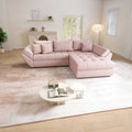 Colțar extensibil dumonde cu ladă de depozitare Loana Enjoy Flamingo II 270x185 cm