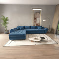Colțar extensibil dumonde cu ladă de depozitare Loana XL Zoom Albastru 335x185 cm