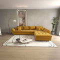 Colțar extensibil dumonde cu ladă de depozitare Loana XL Zoom Mustar II 335x185 cm