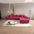 Colțar extensibil dumonde cu ladă de depozitare Loana XL Zoom Rosu II 335x185 cm