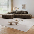 Colțar extensibil dumonde cu lada de depozitare Milano L Arena Bej 276x195 cm