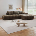 Colțar extensibil dumonde cu lada de depozitare Milano L Arena Bej II 276x195 cm