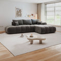 Colțar extensibil dumonde cu lada de depozitare Milano L Arena Gri Grafit II 276x195 cm