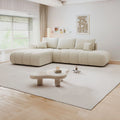 Colțar extensibil dumonde cu lada de depozitare Milano L Monte Bej 276x195 cm