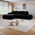 Colțar extensibil dumonde cu lada de depozitare Milano L Monte Negru 276x195 cm