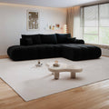 Colțar extensibil dumonde cu lada de depozitare Milano L Monte Negru II 276x195 cm