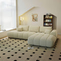 Colțar extensibil dumonde cu lada de depozitare Milano L Quelle Bej II 276x195 cm