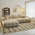 Colțar extensibil dumonde cu lada de depozitare Milano L Quelle Bej 276x195 cm