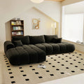Colțar extensibil dumonde cu lada de depozitare Milano L Quelle Negru 276x195 cm