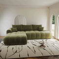 Colțar extensibil dumonde cu lada de depozitare Milano L Vibe Olive 276x195 cm