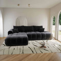 Colțar extensibil dumonde cu lada de depozitare Milano L Vibe Gri Antracit 276x195 cm
