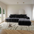 Colțar extensibil dumonde cu lada de depozitare Milano L Vibe Gri Antracit II 276x195 cm