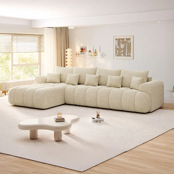 Colțar extensibil dumonde Milano XL Quelle 02 Bej 327x175 cm – imagine principală
