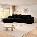 Colțar extensibil dumonde Milano XL Quelle Negru 330x195 cm