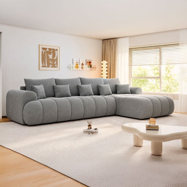 Colțar extensibil dumonde Milano XL Quelle 83 Gri II 327x175 cm – imagine principală