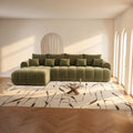 Colțar extensibil dumonde Milano XL Vibe Olive 330x195 cm
