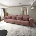 Canapea extensibilă dumonde cu ladă de depozitare Monaco Tilia Roz 290x130 cm