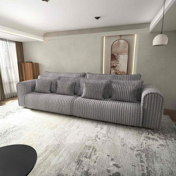 Canapea extensibilă dumonde cu ladă de depozitare Monaco Tilia Dove 290x130 cm