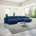 Colțar extensibil dumonde în formă de U cu ladă de depozitare Monaco U Zoom Albastru 390x190 cm