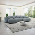 Colțar extensibil dumonde în formă de U cu ladă de depozitare Monaco U Zoom Gri 390x190 cm