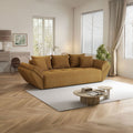 Canapea extensibilă dumonde cu ladă de depozitare Berlin Zoom Mustar 250x100 cm