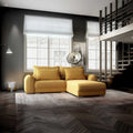 Colțar extensibil dumonde cu ladă de depozitare Denver Zoom Mustar 275x185 cm II