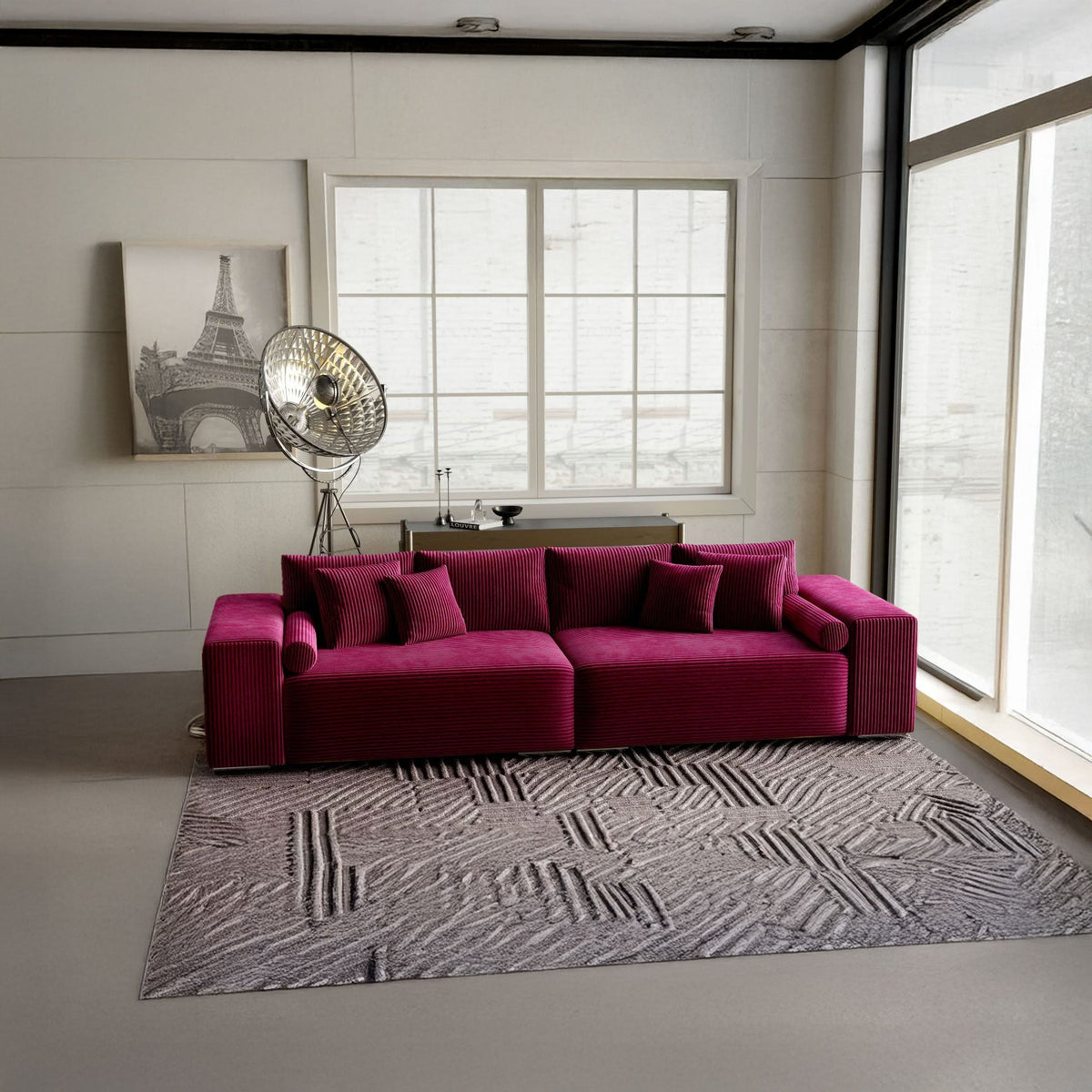 Canapea extensibilă dumonde cu ladă de depozitare si sezut confortabil din spuma HR, Marbela Zoom Red XXL 295x100 cm fabrica