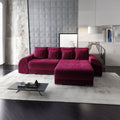 Colțar extensibil dumonde cu ladă de depozitare Verona Zoom Rosu II 290x185 cm