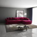 Colțar extensibil dumonde cu ladă de depozitare Gloria Zoom Red II 320x183 cm