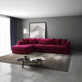 Colțar extensibil dumonde cu ladă de depozitare Gloria Zoom Red 320x183 cm