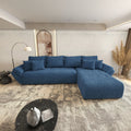 Colțar extensibil dumonde cu ladă de depozitare Berlin XL Zoom Blue 350x185 cm II