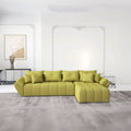 Colțar extensibil dumonde cu ladă de depozitare Berlin XL Enjoy Green 350x185 cm II