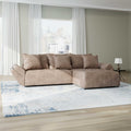 Colțar extensibil dumonde cu ladă de depozitare Berlin Tobago Brown 280x185 cm II