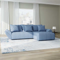 Colțar extensibil dumonde cu ladă de depozitare Berlin Enjoy Albastru 280x185 cm II